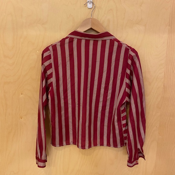 Silky striped vintage blouse - Picture 4 of 4